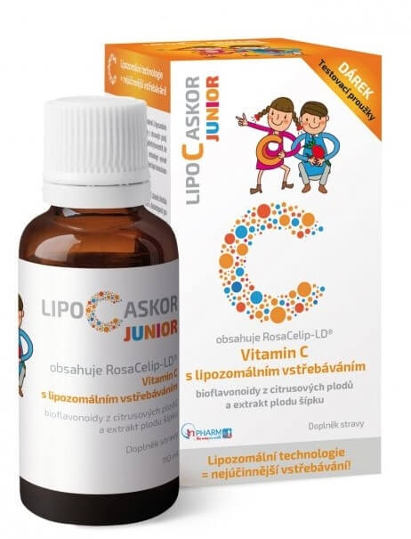 Inpharm LIPO-C-Askor Junior Tekutý lipozomální vitamin C pro děti 110 ml