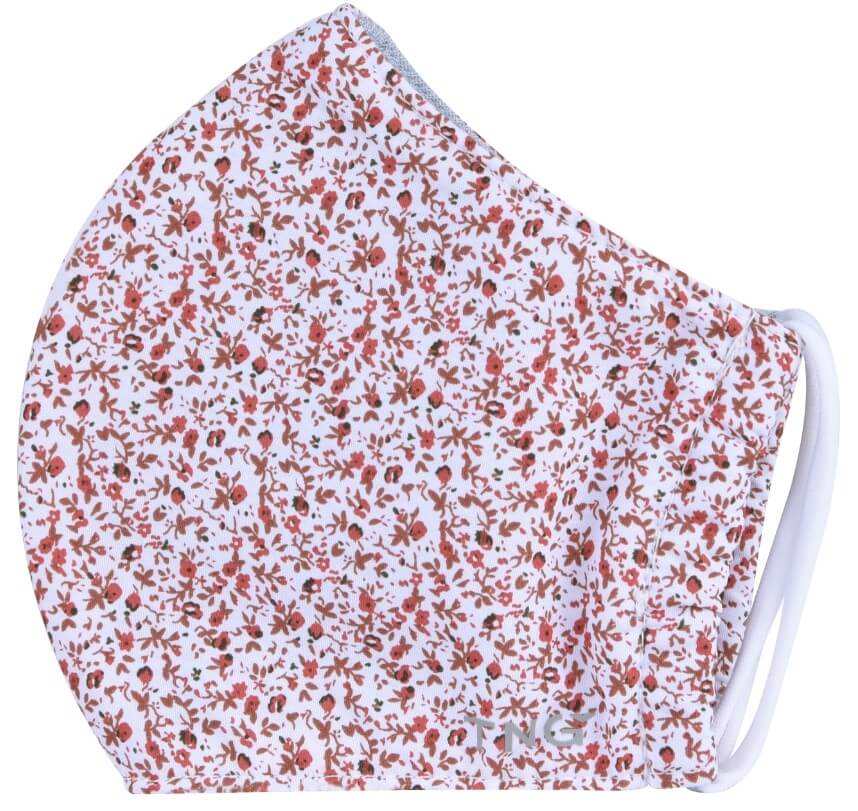 TNG Rouška textilní 3-vrstvá, květiny, velikost M 1 ks