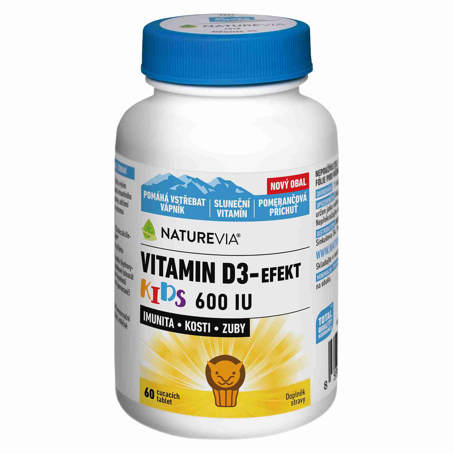 Naturevia Vitamín D3-Efekt KIDS 600 IU 60 tbl.