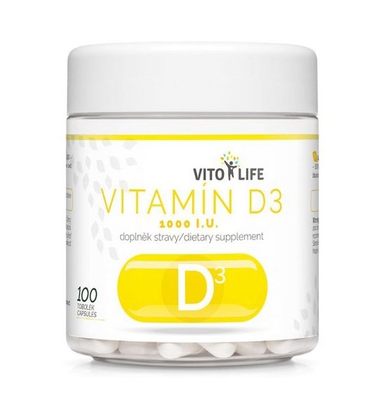 Vito Life Vitamín D3 1000 IU 100 tob. DMT: 27.10.2023