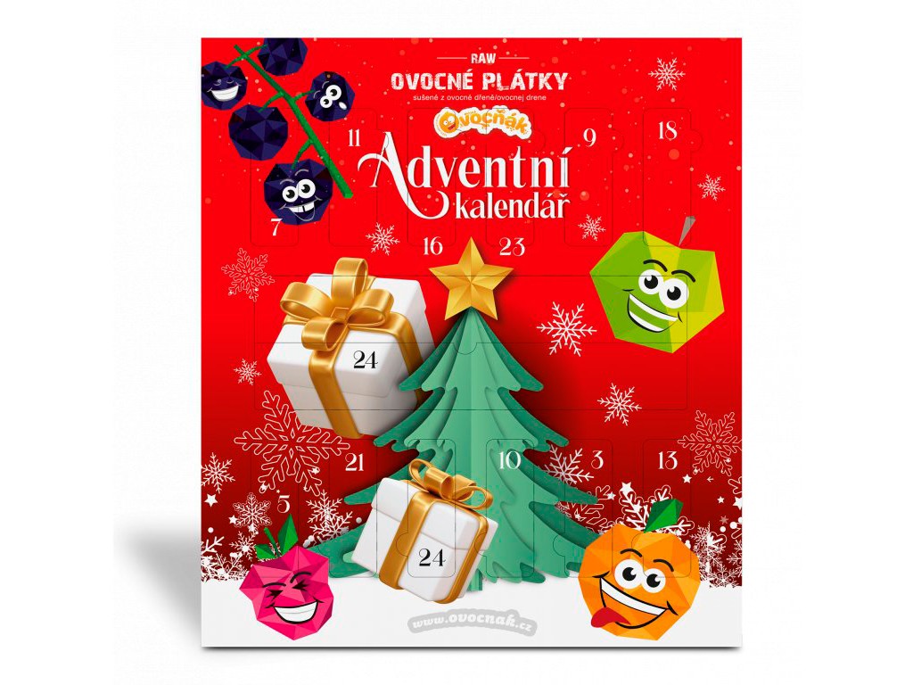 Ovocňák Adventní kalendář ovocné plátky 24x10g