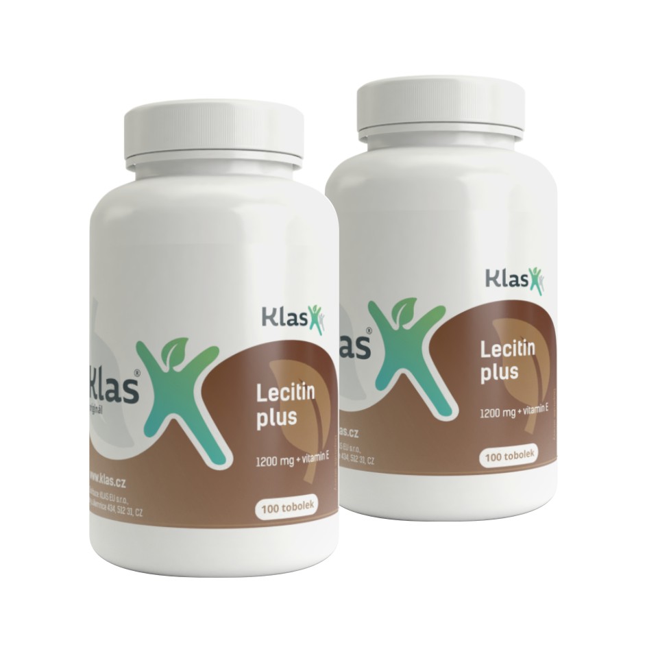 Klas Lecitin plus 1200 mg + vitamin E 2x 100 tob.