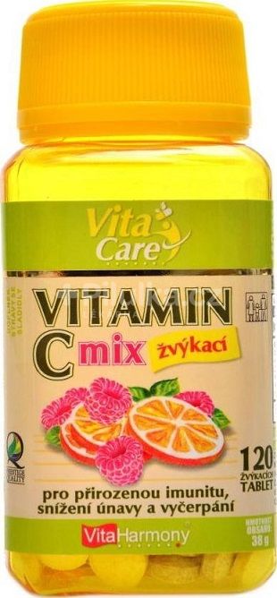 VitaHarmony Vitamin C 100mg MIX 120 žvýkacích tablet