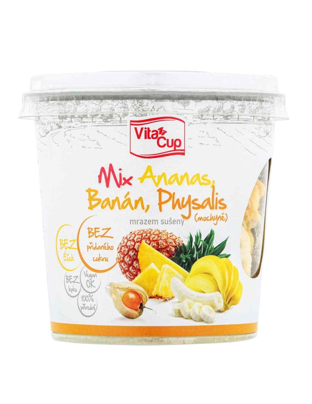 Nature Park VitaCUP MIX (ananas, banán, physalis) - sušené ovoce mrazem 30 g