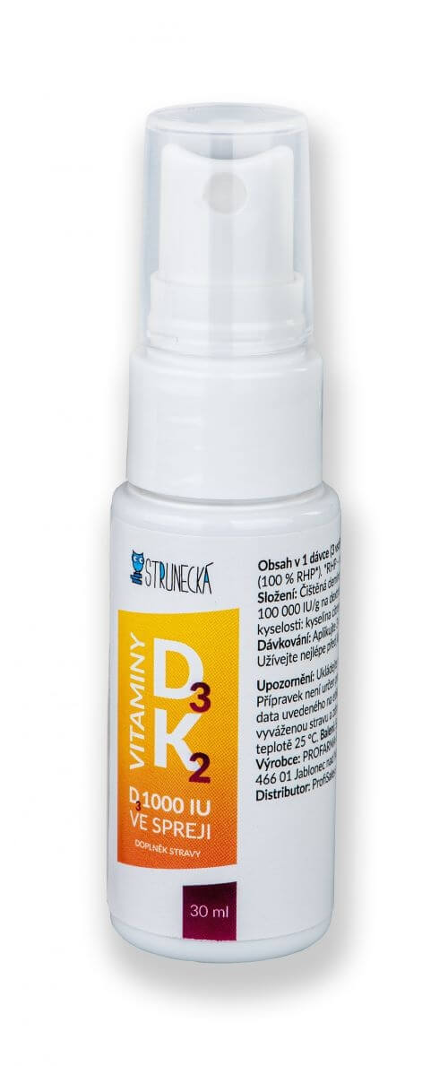 Strunecká Vitamin D3 1000 IU + K2 ve spreji 30 ml