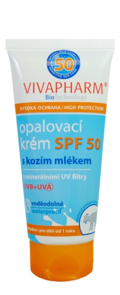 Vivaco VivaPharm Opalovací krém SPF 50 s kozím mlékem 100 ml