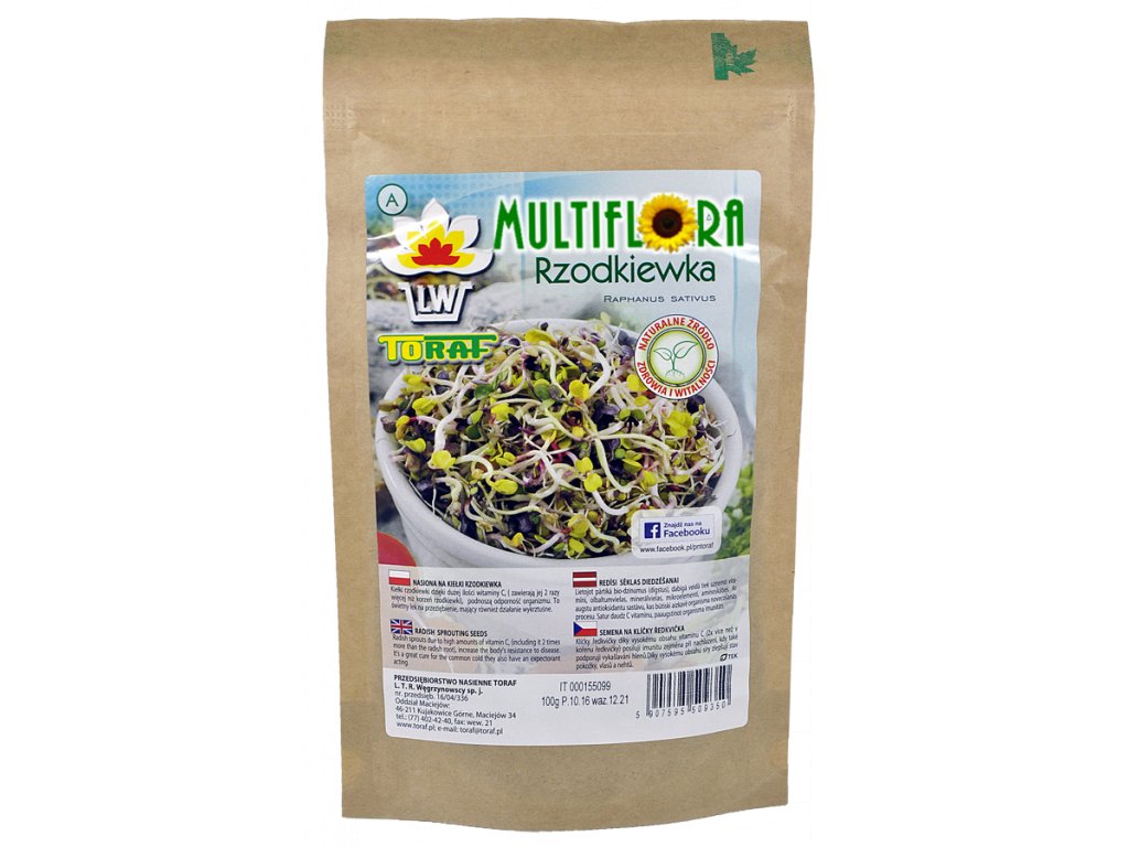 MultiFlora Ředkvička - semena na klíčení Balení: 100 g