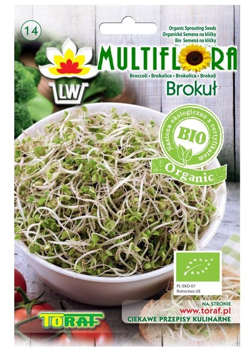 MultiFlora BIO Brokolice - semena na klíčení 10 g