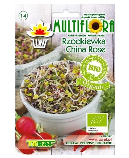 MultiFlora BIO Ředkvička China Rose - semena na klíčení 20 g