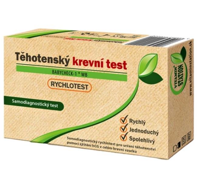 Vitamin Station Rychlotest Těhotenský krevní test 1 ks