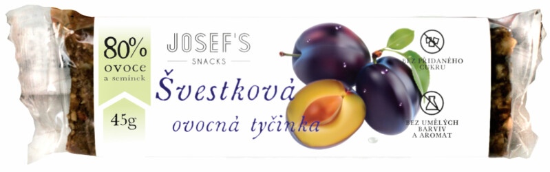 Josef´s snacks Ovocná tyčinka 45 g Příchuť: Švestková