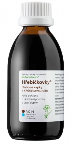 Dědek kořenář Hřebíčkovky Dubové kapky s hřebíčkovou silicí RK-H Balení: 200 ml