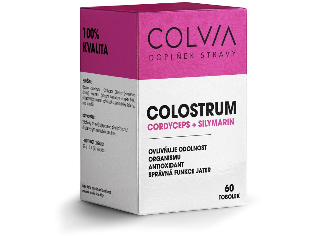 Colvia Colostrum Cordyceps + Silymarin 60 tob.