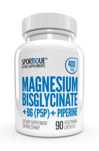 Sportique Magnesium Bisglycinate 400mg + B6 + PIPERINE 90 tob.