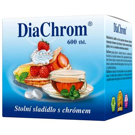 DiaChrom nízkokalorické sladidlo 600 tbl.