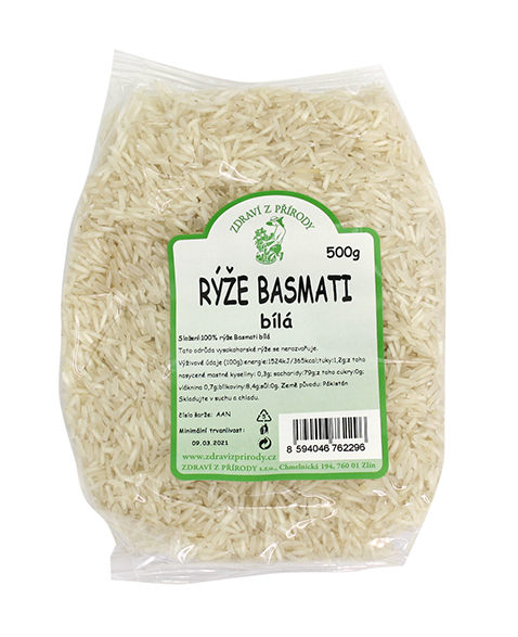 Zdraví z přírody Rýže Basmati bílá Balení: 500 g