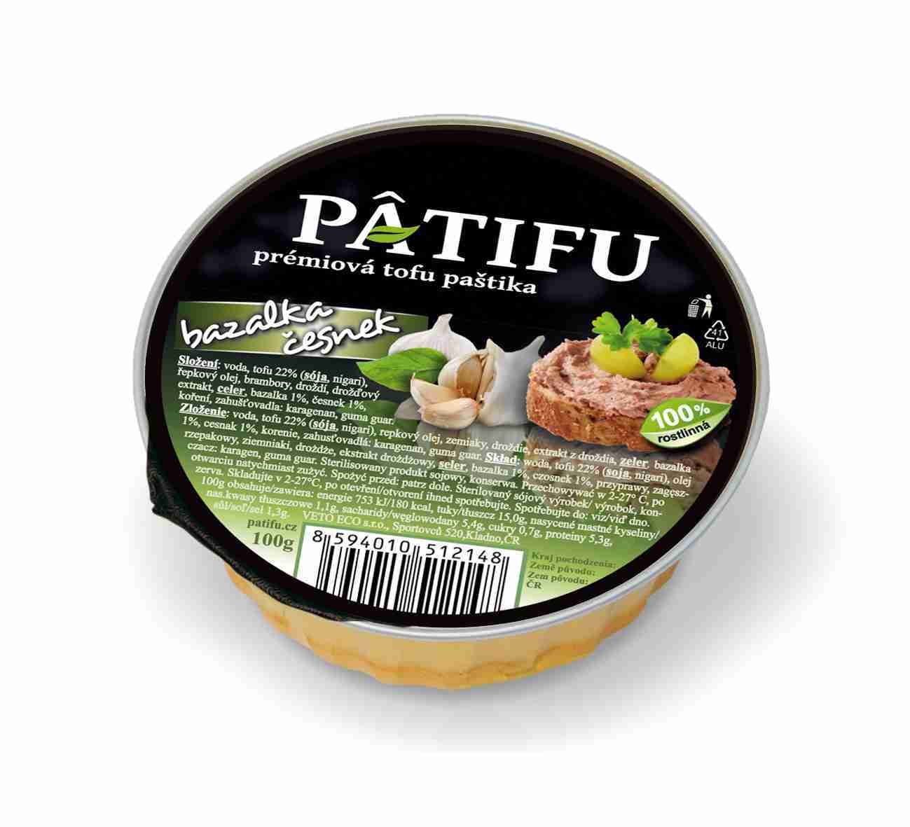 Pâtifu Paštika bazalka a česnek 100 g