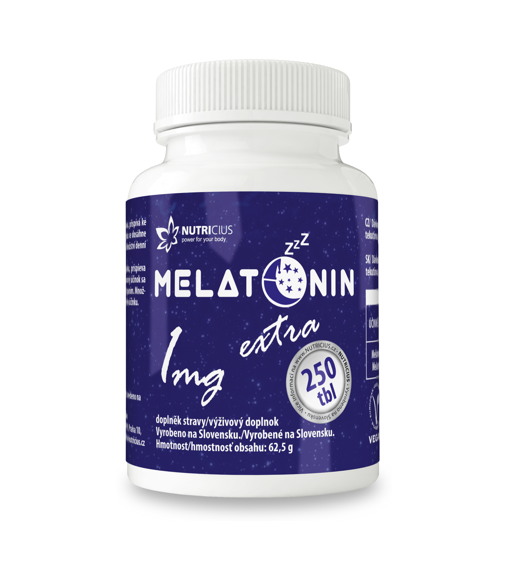 Nutricius Melatonin 1 mg extra 250 tbl.