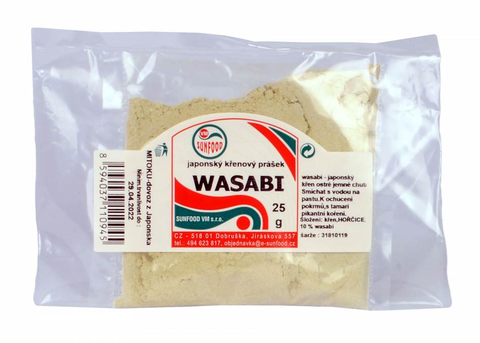 Sunfood Wasabi japonský křen v prášku 25 g