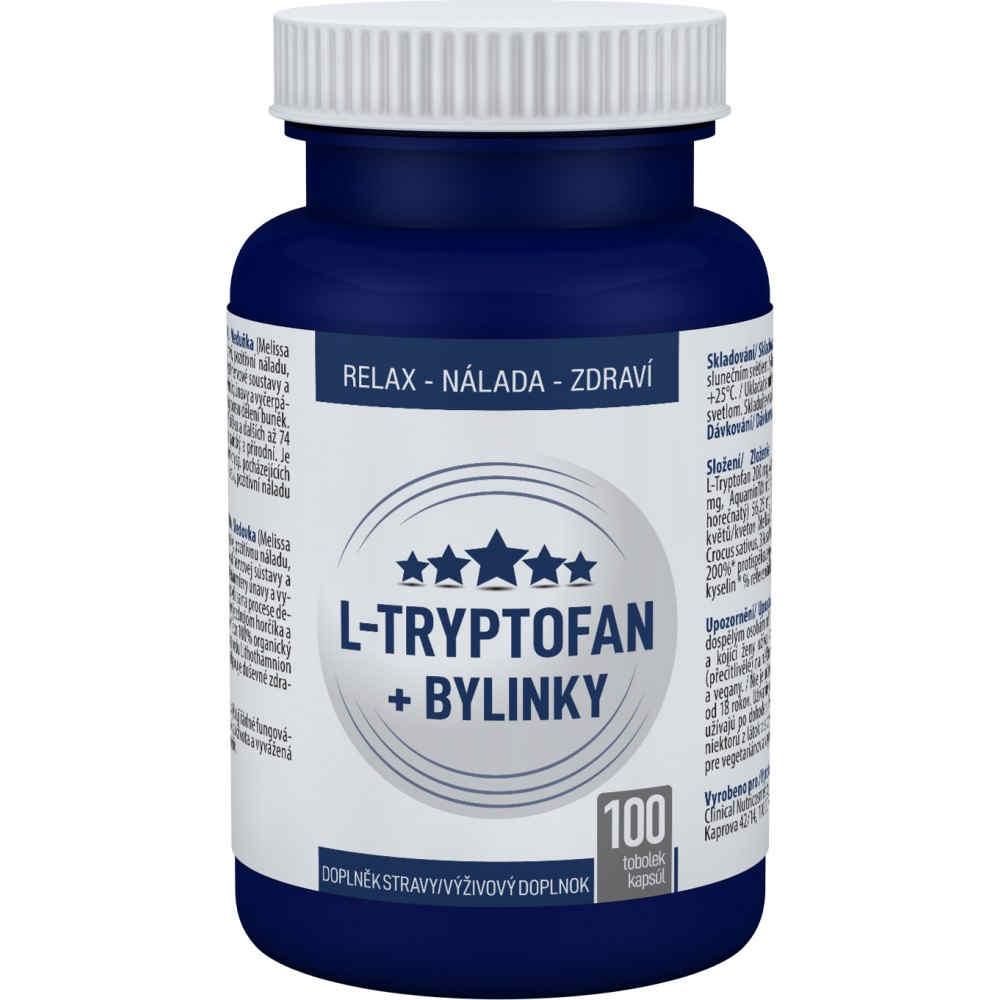 Clinical L-Tryptofan + bylinky 100 tob.