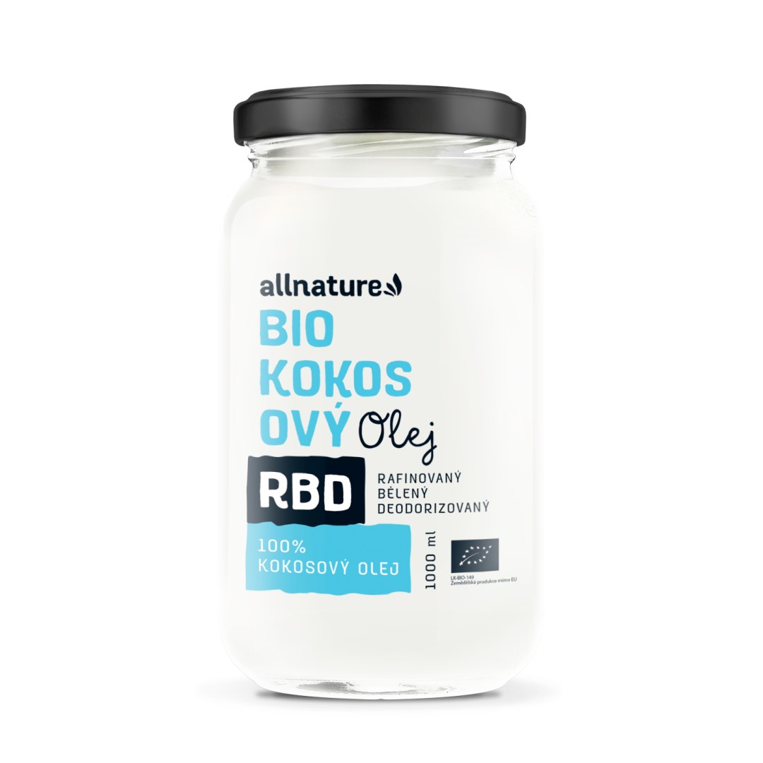 Allnature BIO RBD Kokosový olej - bez vůně 1000 ml