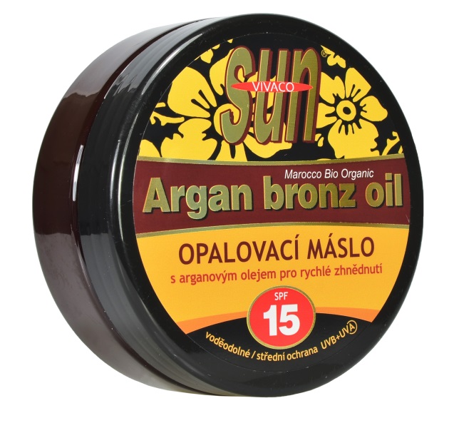 Vivaco Sun Opalovací máslo s bio arganovým olejem SPF 15 200 ml