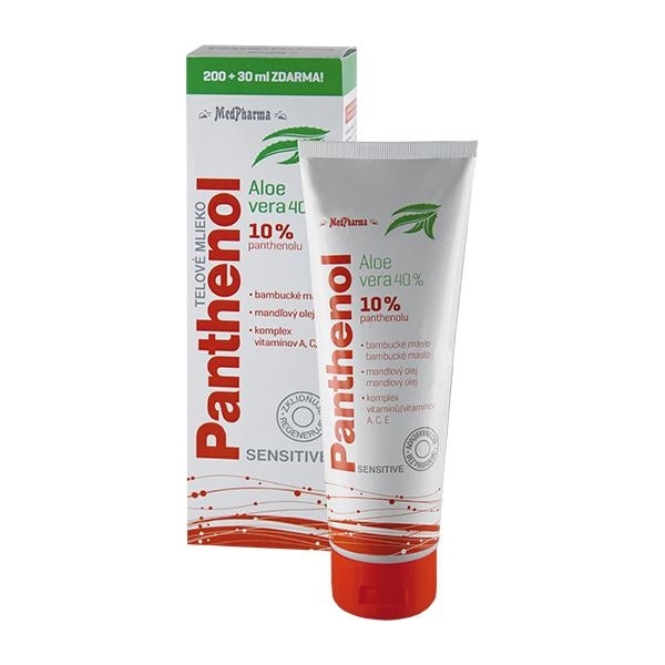 MedPharma Panthenol 10 % Sensitive tělové mléko 200 ml + 30 ml ZDARMA