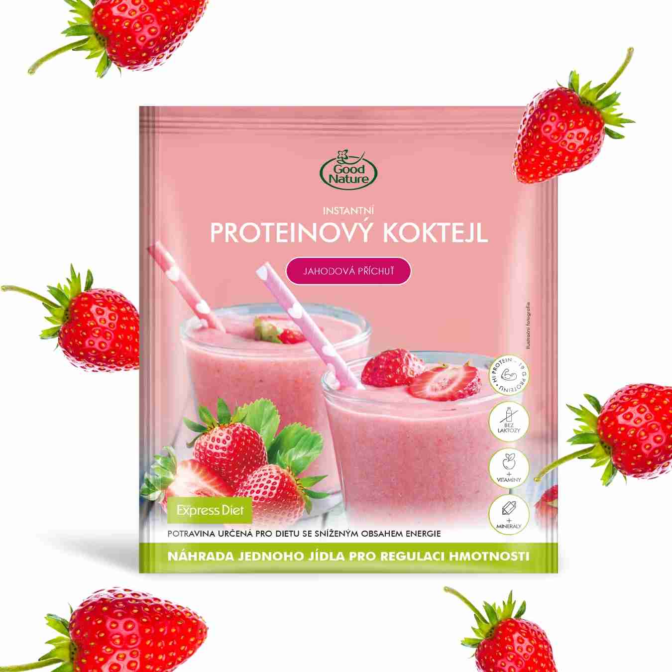 Good Nature Express Diet Proteinový koktejl jahodový 59 g