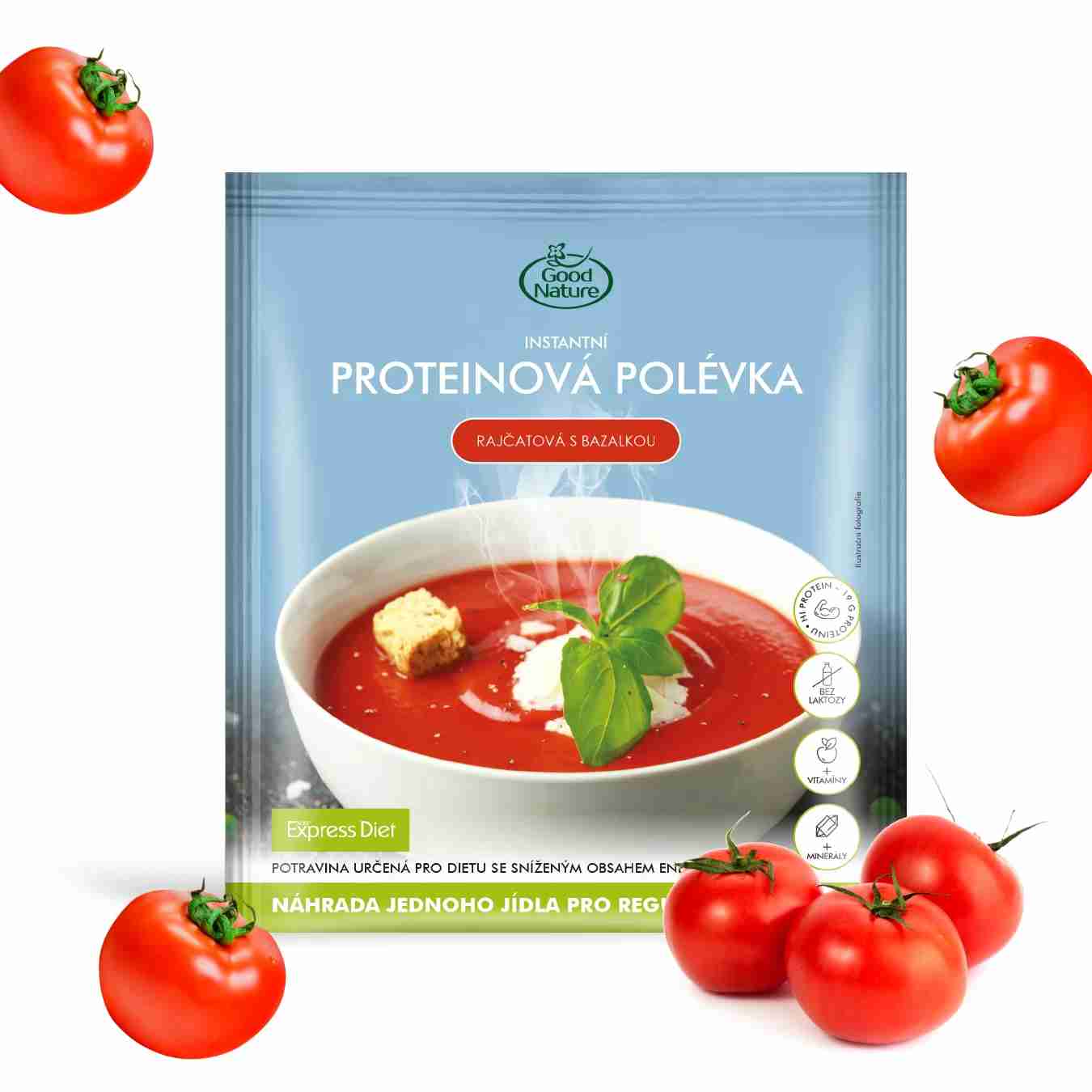 Good Nature Express Diet Proteinová polévka rajčatová s bazalkou 60 g