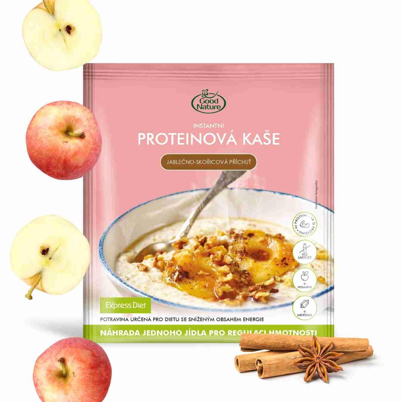 Good Nature Express Diet Proteinová kaše jablečno-skořicová 60 g