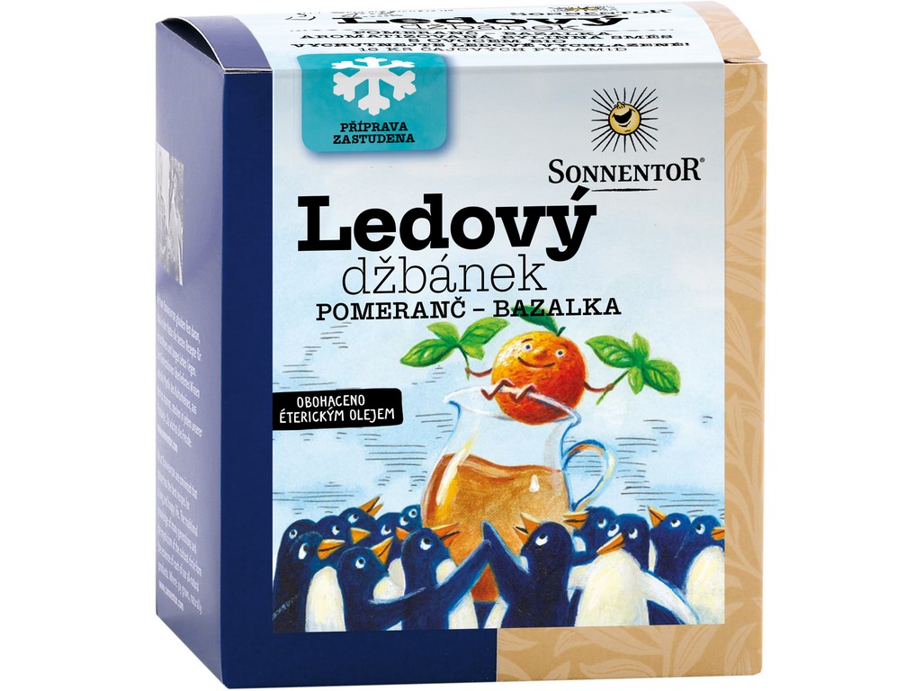 Sonnentor Bio Ledový džbánek pomeranč - bazalka 40 g pyramidové sáčky