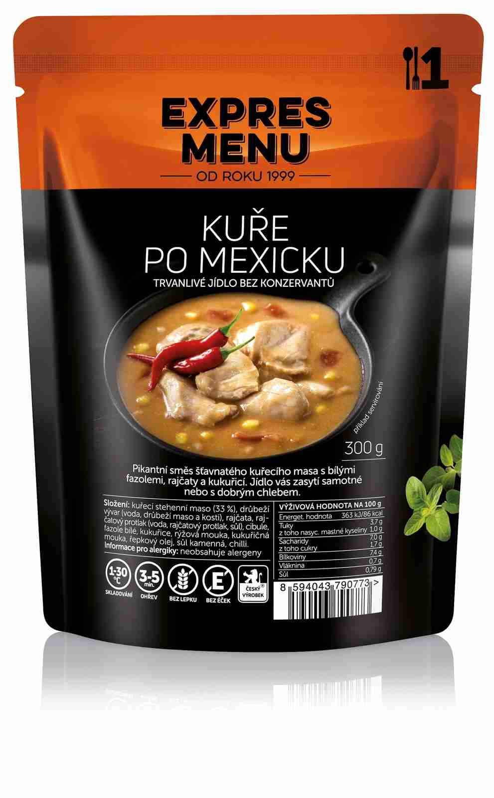 Expres menu Kuře po mexicku bez lepku 1 porce