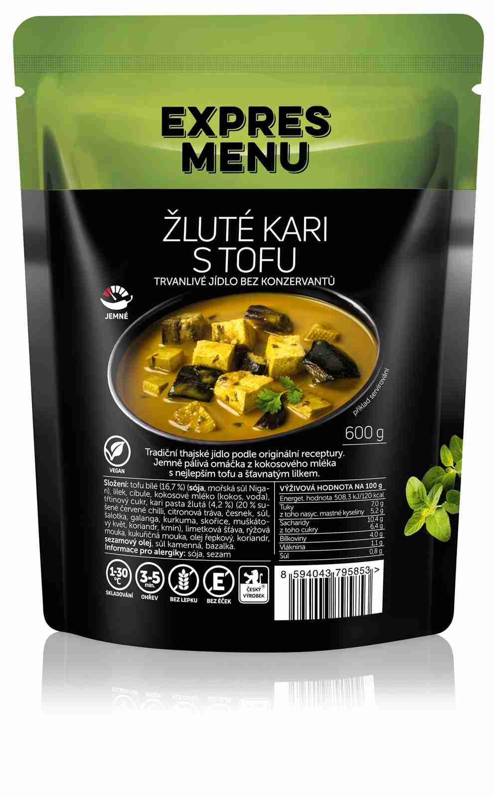 Expres menu Žluté kari s tofu bez lepku 2 porce