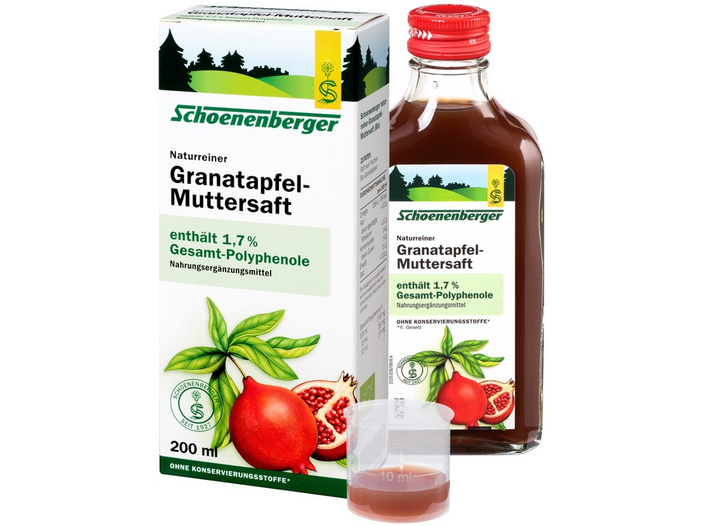 Schoenenberger BIO Granátové jablko - Čerstvá rostlinná šťáva 200 ml