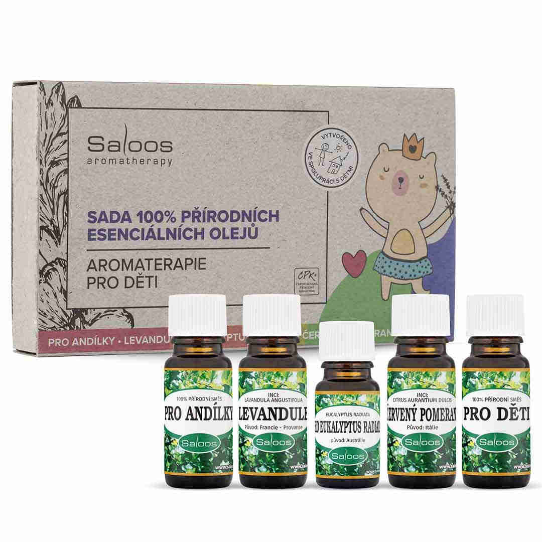 Saloos Aromaterapie pro děti sada 100% přírodních esenciálních olejů 5x 10 ml