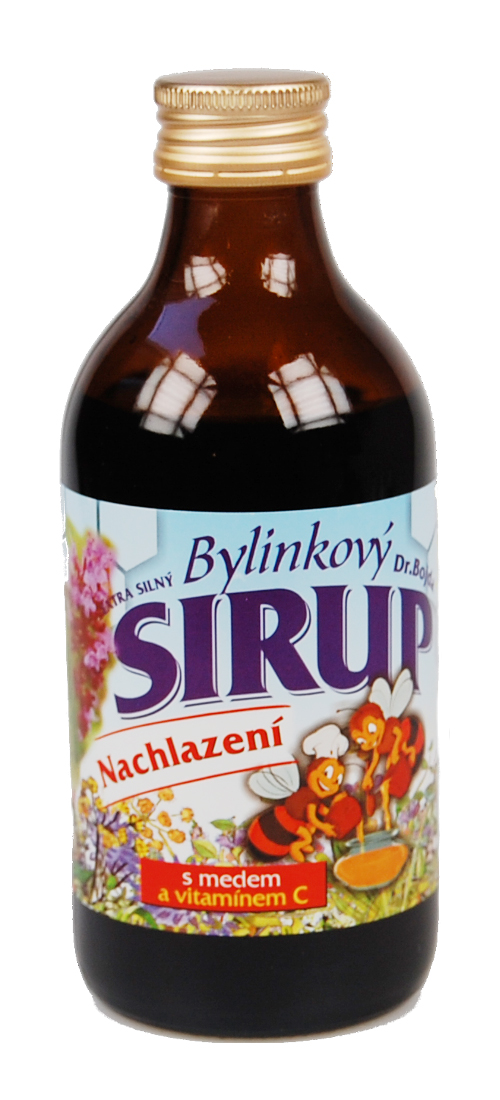 Dr. Bojda Bylinkový sirup Nachlazení extra silný s medem medem a vitamínem C 325 g