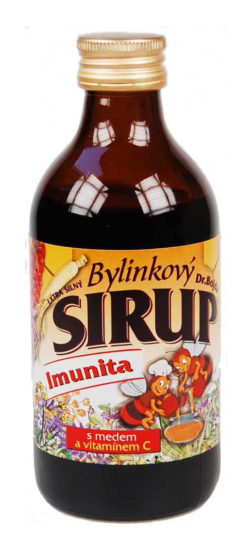 Dr. Bojda Bylinkový sirup Imunita extra silný s medem medem a vitamínem C 325 g