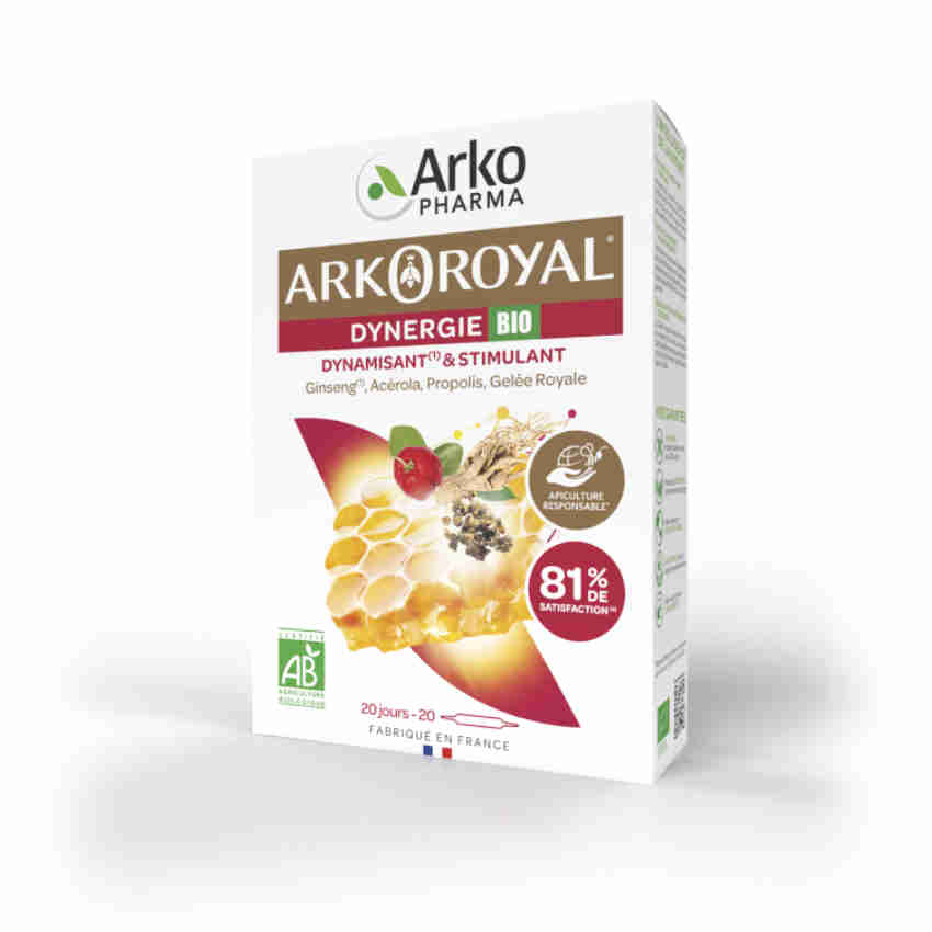 Arkopharma Arkoroyal DynergieBIO s mateří kašičkou, propolisem a acerolou 20x10 ml