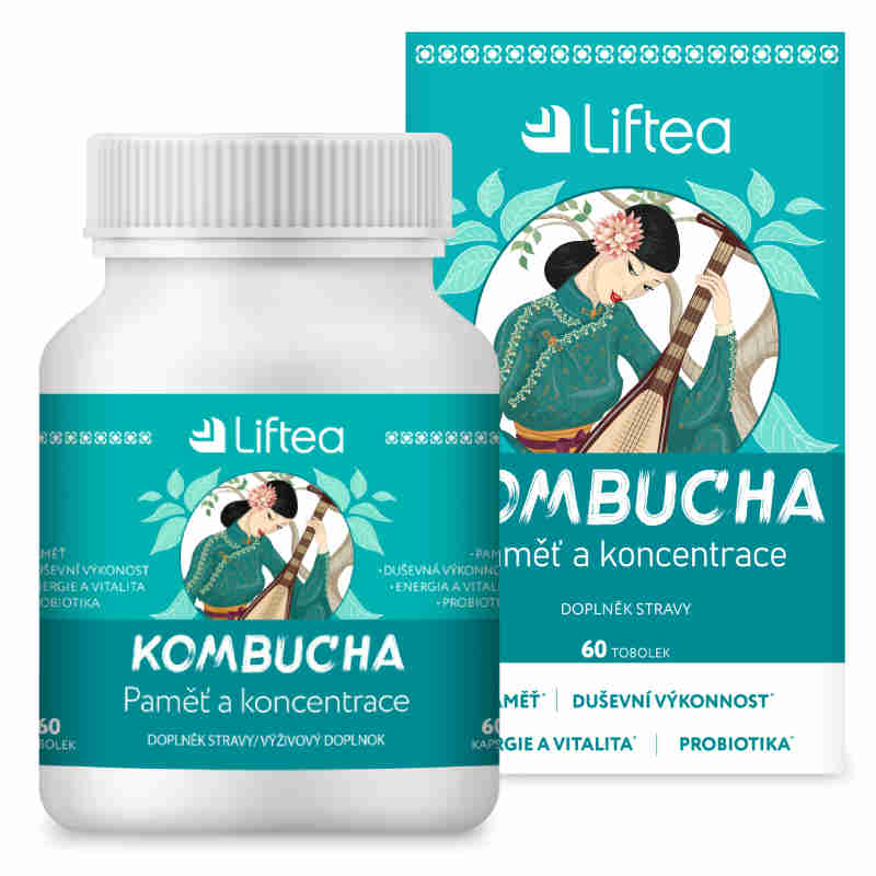 Liftea Kombucha paměť a koncentrace 60 tob.