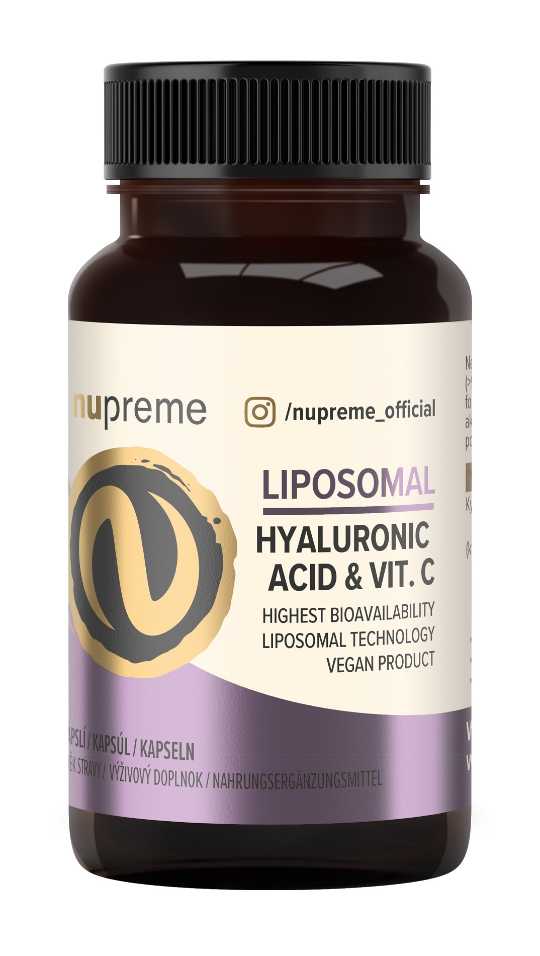 Nupreme Liposomal kyselina hyaluronová + Vitamin C 30 kapslí