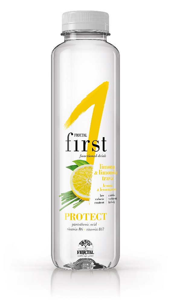 Fructal Funkční voda Detox Protect Citrón a citrónová tráva 500 ml