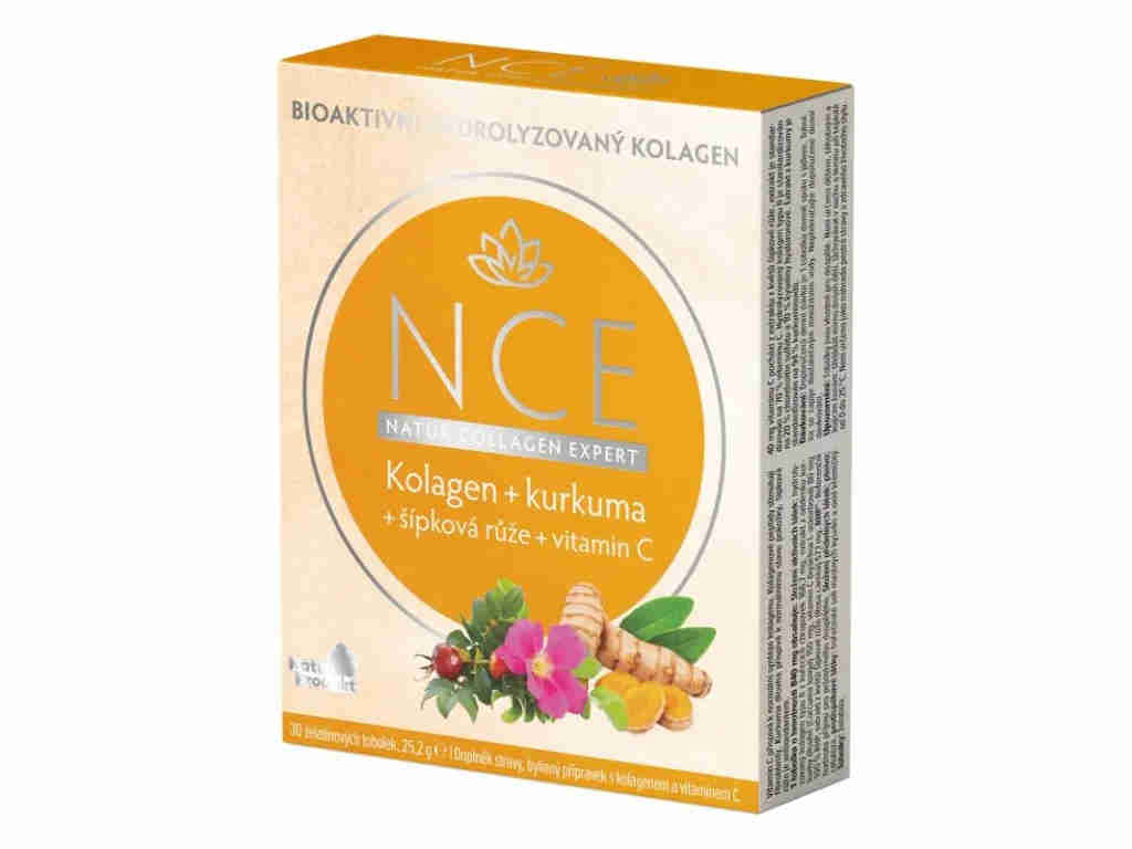 Natur Collagen Expert NCE kolagen + kurkuma + šípková růže + vitamin C 30 tob.