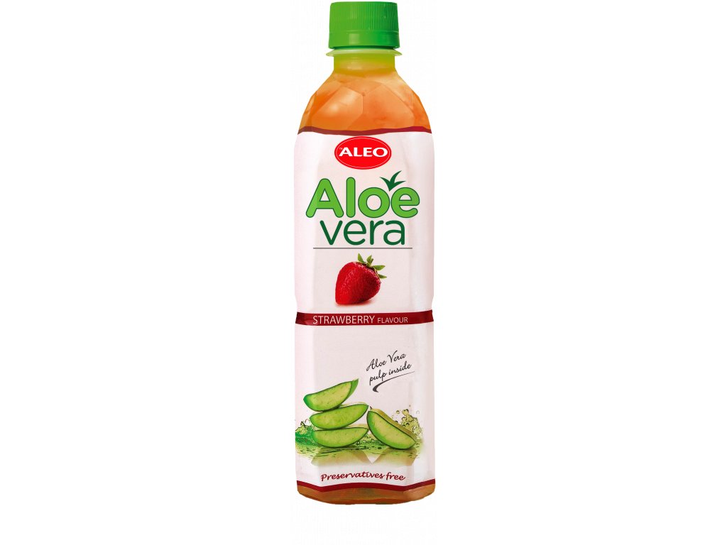 ALEO Aloe Vera drink s dužinou 500 ml Příchuť: Jahoda