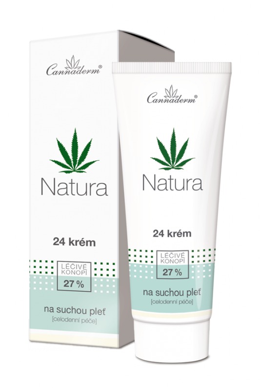 Cannaderm Bio 24 krém na suchou a citlivou pleť Natura 75 g