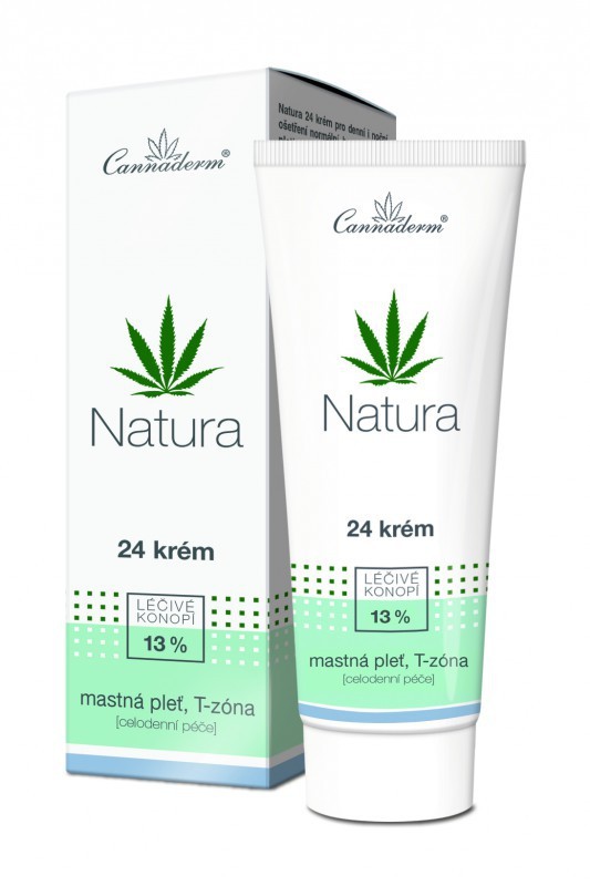 Cannaderm Bio 24 krém na mastnou pleť Natura 75 g