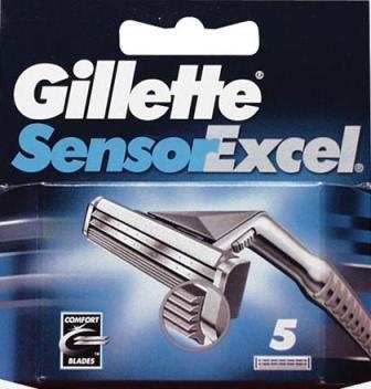 Gillette Náhradní hlavice Gilltette Sensor Excel 5 ks