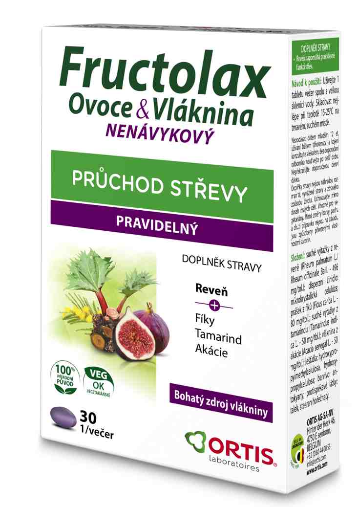 Ortis Fructolax Ovoce&Vláknina 30 tbl.