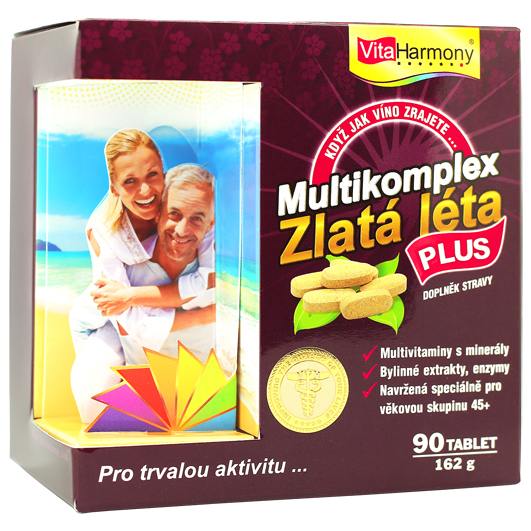 VitaHarmony MultiKomplex Zlatá léta PLUS multivitaminy pro 45+ leté 90 tbl.