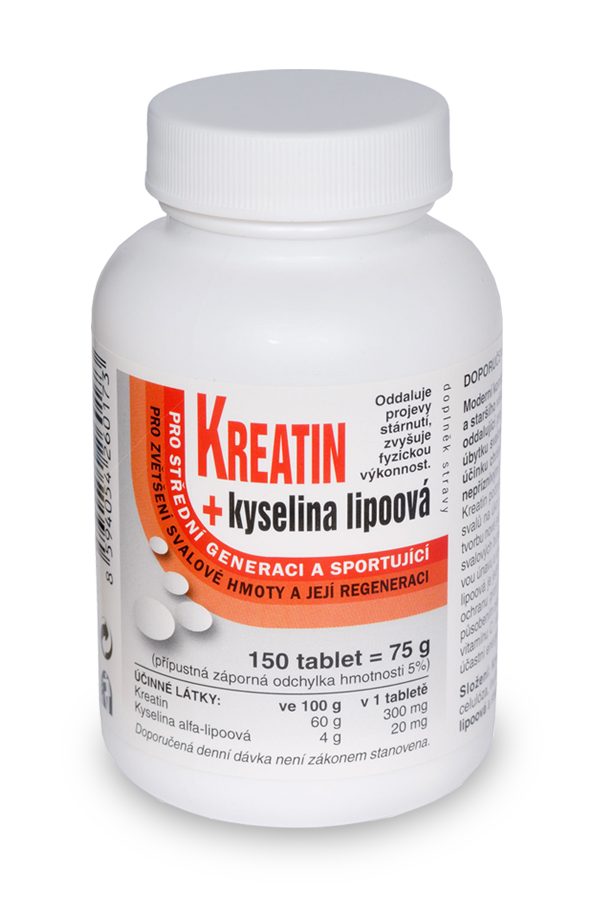 Naturvita Kreatin + Kyselina lipoová 150 tbl.