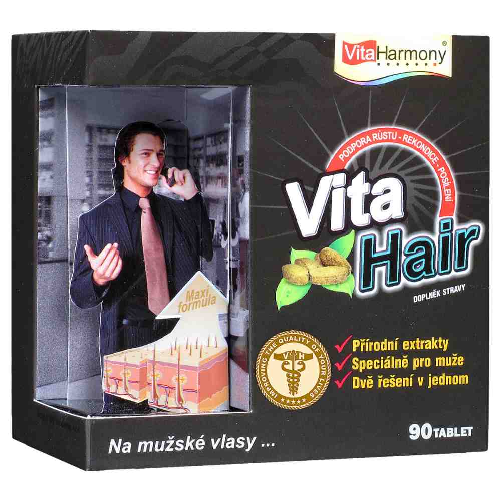 VitaHarmony VitaHair vlasový stimulátor pro muže 90 tbl.